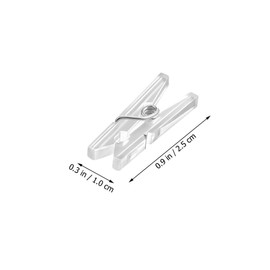 ABOOFAN 100pcs Mini Plastic Clothespins Set Spring Clips for Hanging Photos Clothes Food Bags Lightweight Portable with Skid Design for Home Use