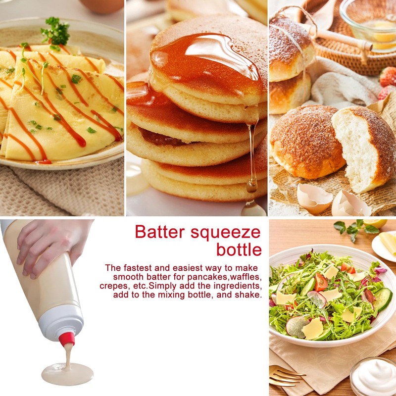 lbxtswpl Pancake Batter Dispenser, 2PCS Hand Batter Dispenser, Batter Mixer