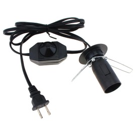 RTNLIT Salt Lamp Cord with Dimmer Switch, 6 feet Original Replacement Night Light Cord with Base Assembly, Lamp Cord with E12 Light Bulb Socket Clip for Himalayan Salt Lamp, 110V US Standard