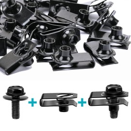 hrsyyl 10 Sets M8-1.25 Extruded U Nuts & Body Bolts Fender Bolts Engine Under Cover Splash Shield Guard Body Bolts