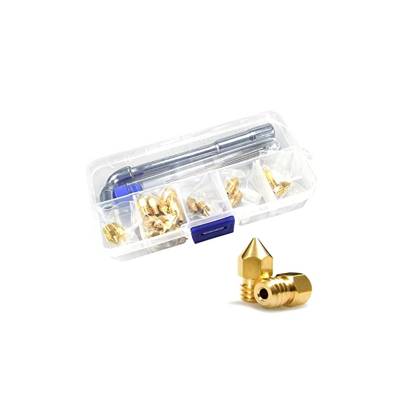 MK8 Brass Nozzles Set for 3D Printers - 24 Pieces