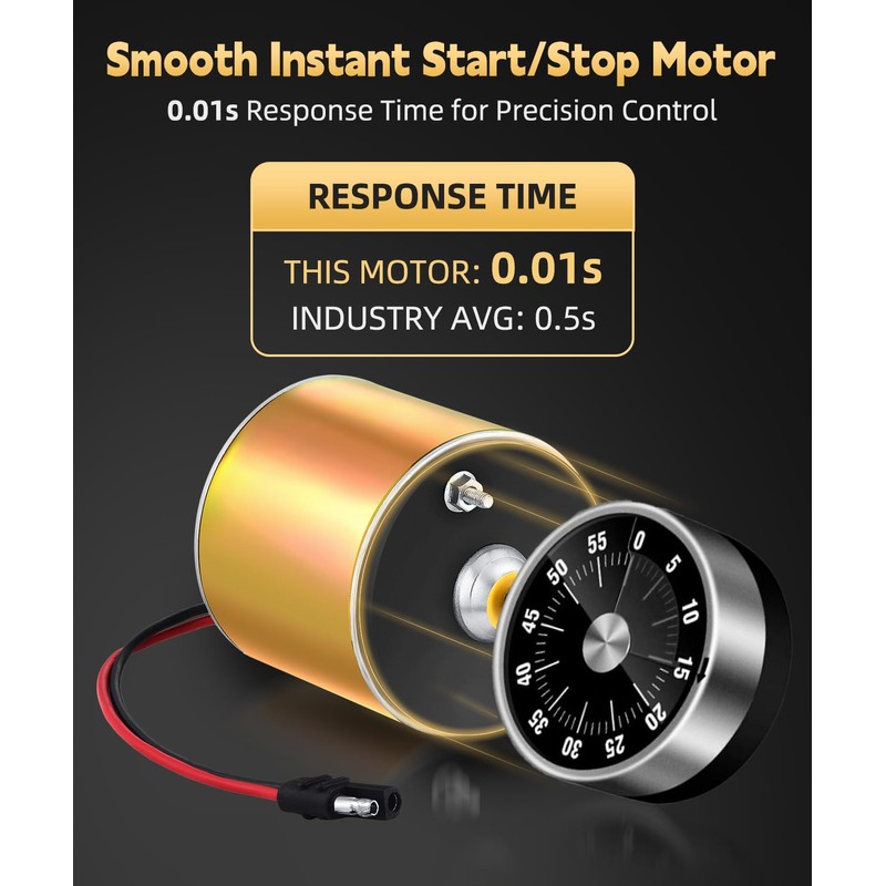 ZOHAN 12V Motor for Deer Feeder - 1/4" Shaft Feeder