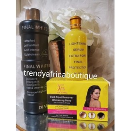 Final White DIAMANT Advanced Lightening Body Lotion, Serum & Soap 3pcs.