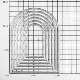 Silver Overlap Arched Border Metal Cutting Dies for Card Making Kit Embossing Paper Die Cuts Scrapbook Machine Stencils Storage Pockets Supplies, Scrapbooking and Stamping
