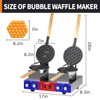 HTTSICHI Bubble Waffle Maker - Commercial Egg Waffle Maker w/Two