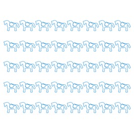 YOKIVE 40 Pcs Paper Clip, Horse Animal-Shaped Clips with Box, Keep Table Neat, Great for Office, Art, Home, Daily Use (Blue, 1.4-inch)