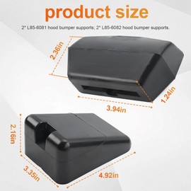 Hood Bumper Support Compatible with Peterbilt 567 579 Kenworth T680 T880, 2 Pack L85-6081 2 Pack L85-6082