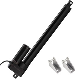 JQDML 24V 10 Inch Stroke Linear Actuator Heavy Duty 660lbs/3000N IP65 Waterproof Speed 0.2"/sec Linear Electric Actuator with Mounting Bracket