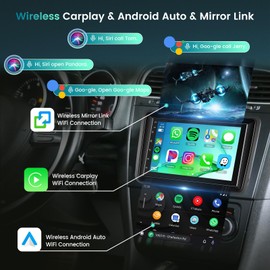 [4G+64G] Android Car Radio for Volkswagen VW Jetta Passat Golf Beetle Polo Caddy Tiguan Touran for SEAT for Skoda with Wireless CarPlay Android Auto, 7 Inch Car Radio with Bluetooth,GPS,WiFi,Camera