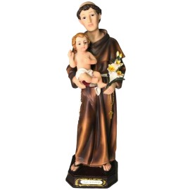 San Antonio De Padua Con Niño Jesus, 13" Anthony of Padua Resin Statue 13031