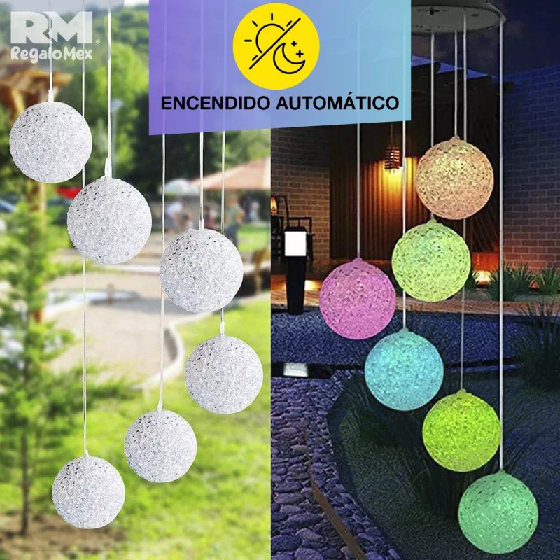 Rm Regalomex Serie De Luz Solares Tipo Campanas De Viento,