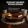GoCraft Mango Wood Pedestal Stand – Rustic Decorative Riser for