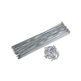 ACROPIX 36pcs 14G J Bend Bicycle Steel Spokes 205mm 8.07" Cycle Spokes with Brass Nipples Steel Spokes for Mountain Bike MTB Car Parts