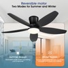 Surtime 42" Ceiling Fans with Lights-Low Profile Ceiling Fan with