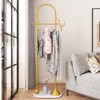 TIEOU Metal Gold Coat Rack, Freestanding Entryway Stand, Hat Coat