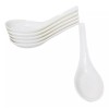 Ebros Gift Contemporary Glossy Finish White Melamine Asian Soup Spoons