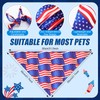 Sumind 50 Pieces Patriotic Dog Bandanas Bulk America Flag Bandanas