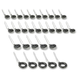 Rod Guides, One Foot Guide, Stainless Steel, 3#, 4#, 5#, 6#, Fishing Rod, DIY Replacement, Repair, 30 Piece Set
