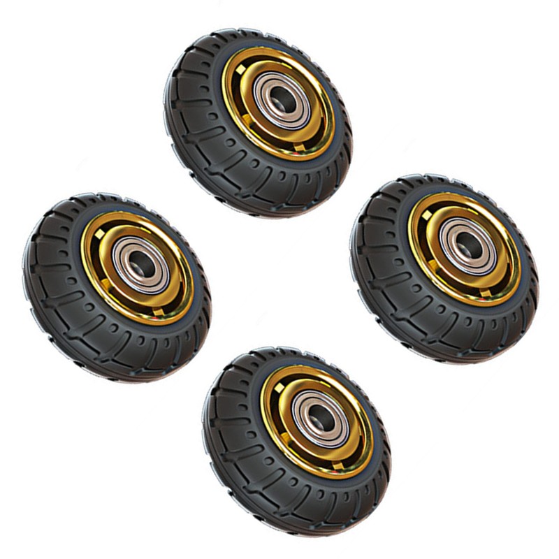 4 Pcs Trolley Wheel Rubber Silent Operation Universal Hand Pull