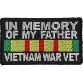 Ivamis In Memory Of My Father Vietnam War Vet Patch- 3.5x2 inch - P3677