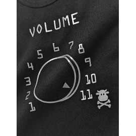 Baby Moo's Volume 11 Funny Baby Grow for Boys or Girls | Rock n Roll or Heavy Metal Vest Bodysuit - Spinal Tap Novelty Music Baby Gifts (0-3 months)