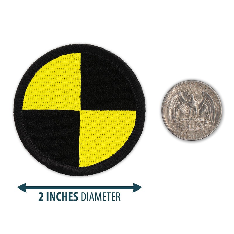 Crash Test Patrol Patch - 2" Diameter Round Embroidered Patch