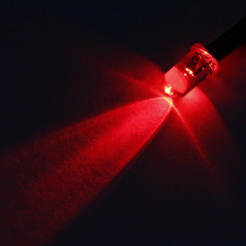 uxcell 15pcs Red-Blue-Orange 5mm LEDs Prewired Light DC3-6V 20cm Pre