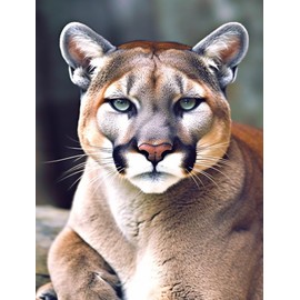 Diamond Art Painting Wildlife Animal Lion Big Cat Kit for Adults Full Round Drill Diamond Art Painting by Number Kits Gem Art Wall Home Decor(11.8 x15.8inch)