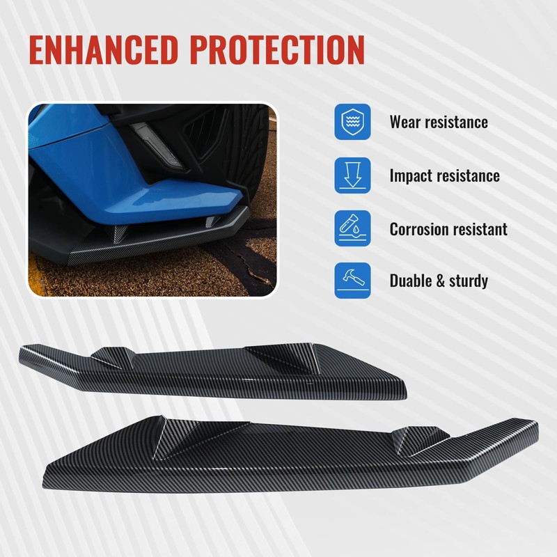 Front Wing Guards for Polaris Slingshot, Carbon Fiber Pattern Front