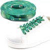 WEGOODZF Flat Shoe Laces Christmas: Green Snowflakes Print Shoelaces 55