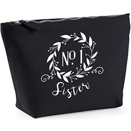Hippowarehouse Number One Sister Floral Wreath printed make up cosmetic wash bag 18x19x9cm