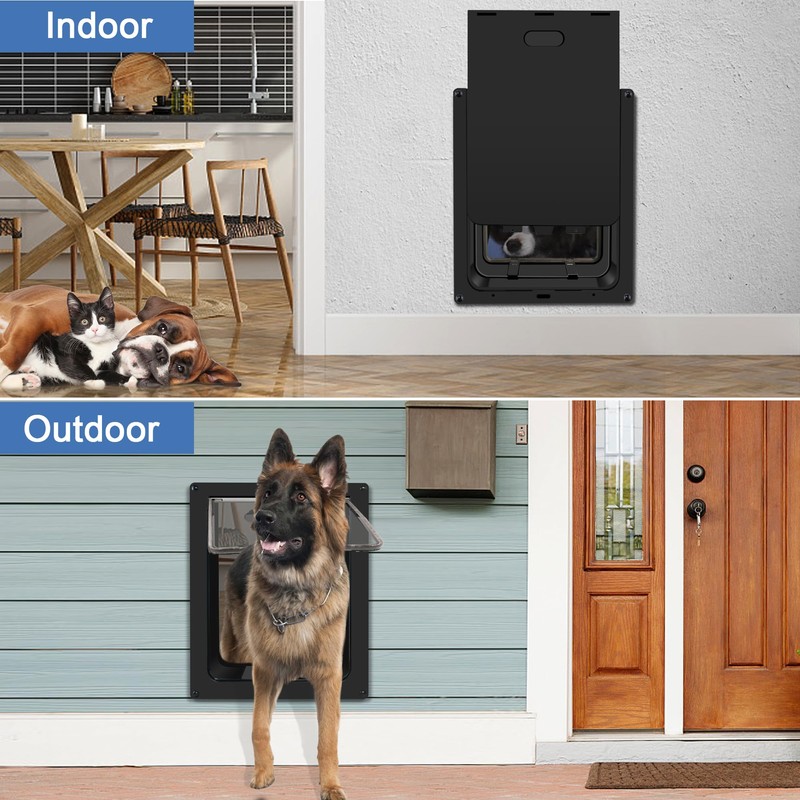 CEESC Large Dog Door for Wall, Weatherproof Pet Door for