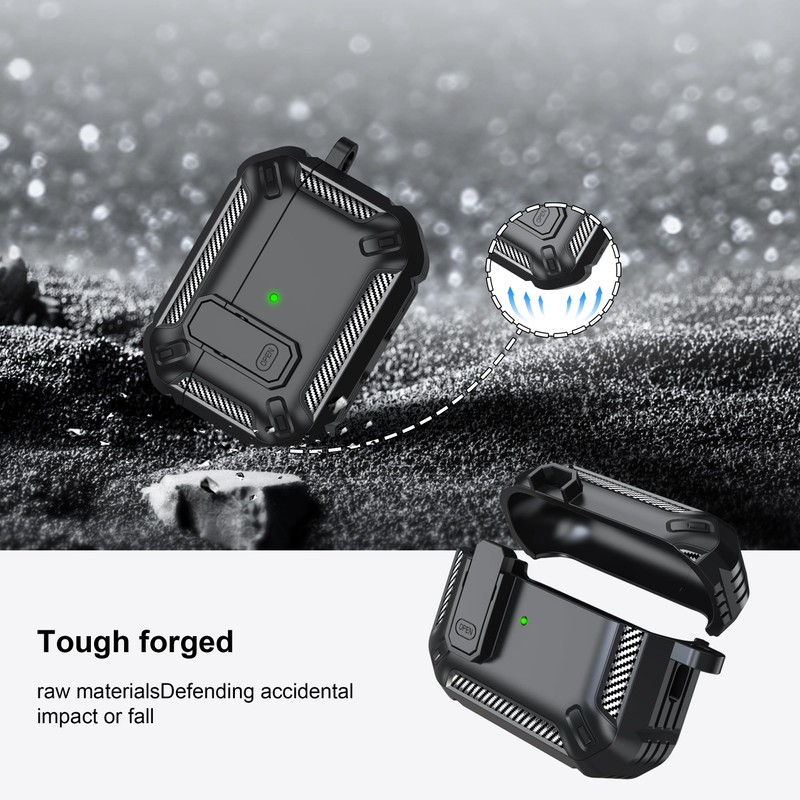 RFUNGUANGO for AirPods Pro 2nd Gen Protective Case with Cleaning