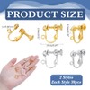 CRAFTYMELODY Pack of 60 Ear Clip Converters 2 Coloured Brass