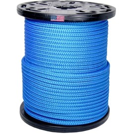 U.S. Made 3/8" AMSTEEL Blue Winchrope by-The-Foot - 50 ft. (Splice Your own Winch Lines!) (20,000lb MBS)