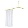 Utopia Alley Rustproof Wall Mounted Aluminum Double L Shaped Shower