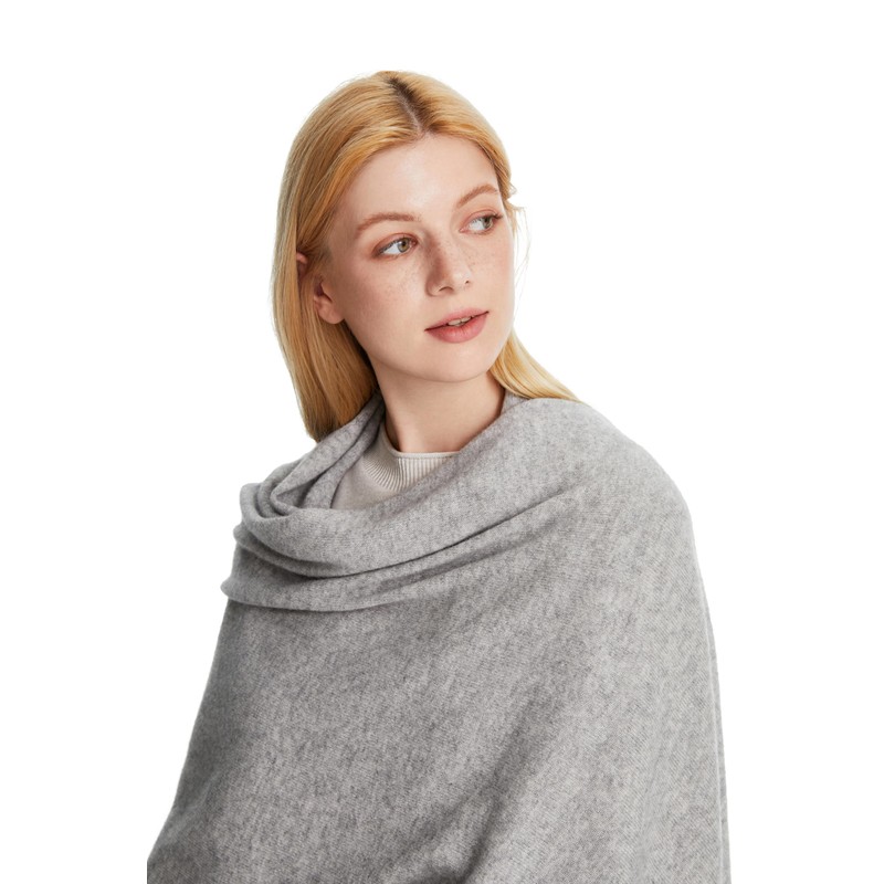 Seasons Comfort 100% Cashmere Knitted Wrap, Oversized Shawl, Scarf, Stole