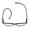 [WENDA] マグネット首掛け老眼鏡 磁头老花镜 クリア老眼鏡レンズ/ブルーライトカットレンズ老眼鏡 (Black, 6.0)