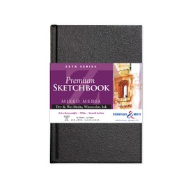 Stillman & Birn Zeta Hardbound Sketchbook, Heavyweight 180lb, Natural White, 25 Sheets, 5.5x8.5