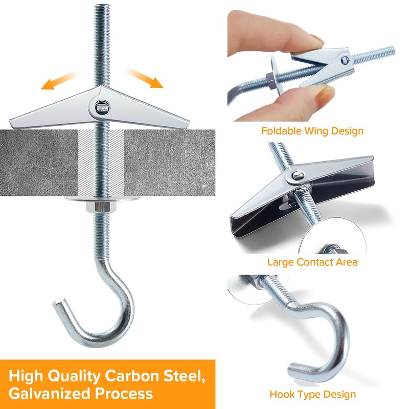 Lyeteung 7 Sets M5 Wing Spring Hook, Spring Toggle Wing