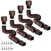 plusgutter 4 Pack Rain Gutter Downspout Extensions Flexible, Drain Downspout