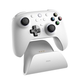 8BitDo Ultimate 2 Wireless Controller for Windows PC, Apple, Steam & Android, Gaming Controller with TMR Joysticks, Hall/Tactile Triggers, Motion Control, RGB Fire Ring, 1000Hz Polling Rate, White