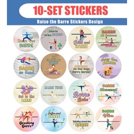 Creanoso Raise The Barre Stickers (10 Sets X 16 Designs) – Sticker Card for Kids – Awesome Stocking Stuffers Gifts for Boys & Girls – Classroom Home Rewards Enticements