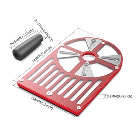 Wood Trimmer Router Router Base Plate, Aluminum Alloy Trimming Machine Router Insert Plate with Handle, Adjustable Workbench Base for Diameter 65-132mm Trimming Machine
