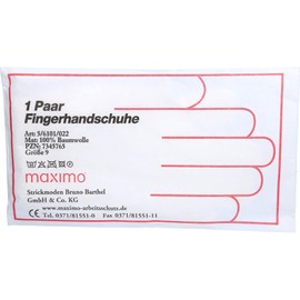 Strickmoden Bruno Barthel GmbH & Knitted Cotton Gloves Size 9 Thin Pack of 2, White