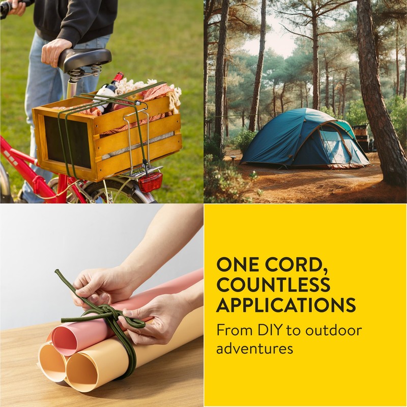 PRETEX Bungee Shock Cord, 8mm x 10m (Rope Only), Olive