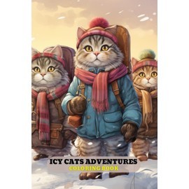  ICY CATS ADVENTURES COLORING BOOK: for Adults and Teens