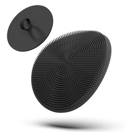 Boie Usa Loop Depurador Corporal Exfoliante Silicona Suave Cepillo Limpieza Reemplazo Lufa Colgar Pared Todos Tipos Piel Negro