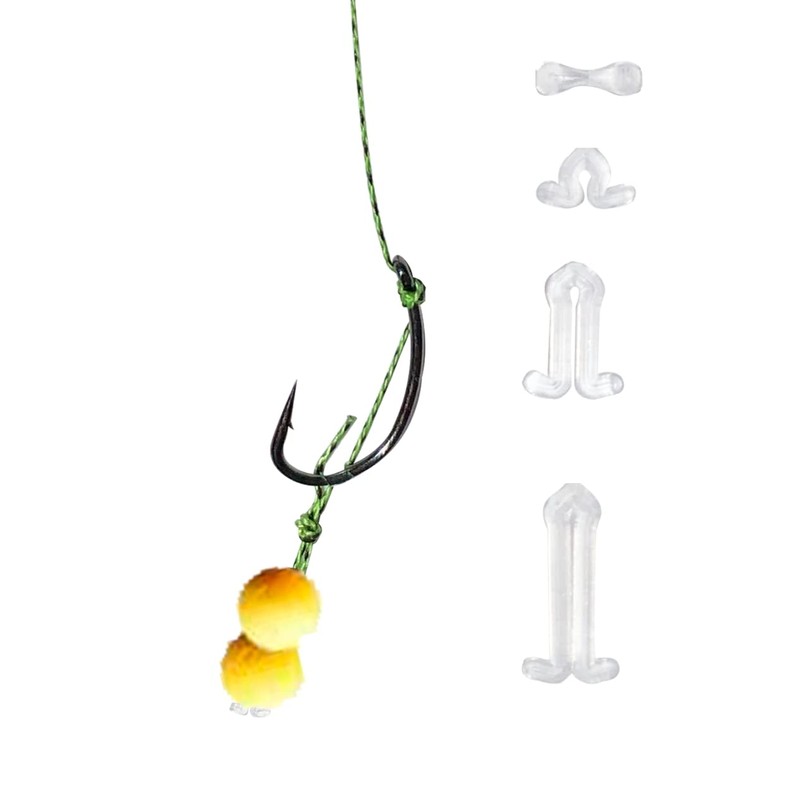 Carp Fishing Hair Rigs Set, 3x Anti-Tangle Swivel, Ready Tied