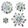 200PCS Crystal Gems AB Acrylic Flatback Sew On Diamante Rhinestones